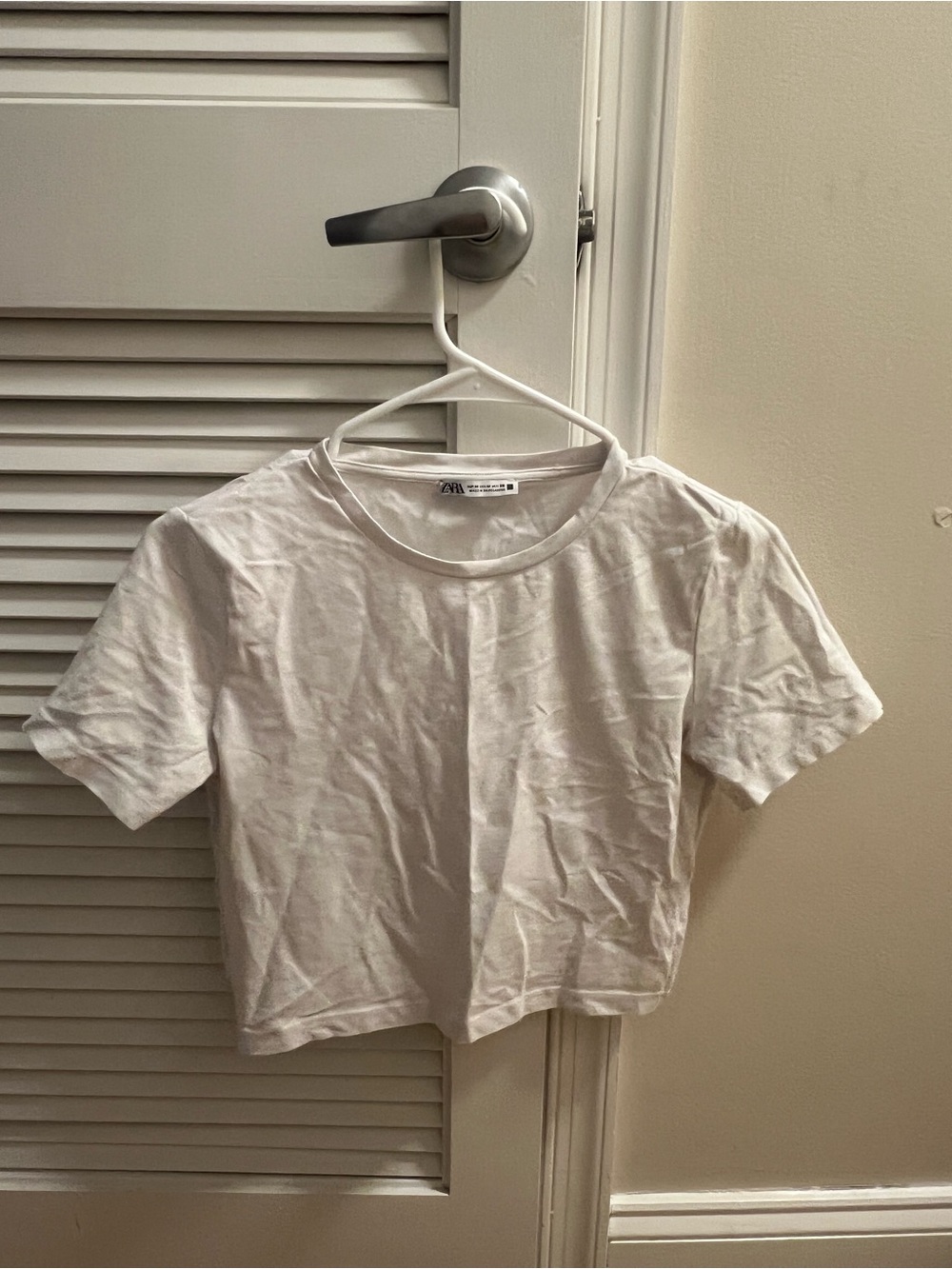 Zara White Crewneck Tee